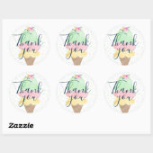 Wasserfarben Eiscreme-Kone Danke Stickers (Blatt)