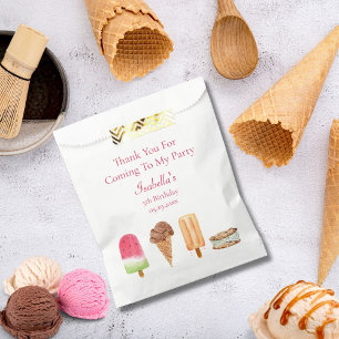 Wasserfarben Eiscreme & Popsicles Geburtstagsdanke Geschenktütchen