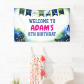 Wasserfarben-Eishockey-Geburtstagsbanner Banner (Insitu)