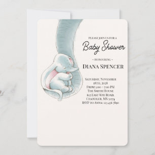 Wasserfarben-Elefanten-Baby-Shower-Einladung Einladung