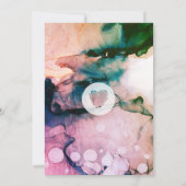 *~* Wasserfarben Elegant AR17 Beach Trendy Wedding Einladung (Rückseite)