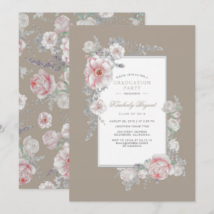 Wasserfarben Elegante Vintage Blumenstuhlparty Einladung