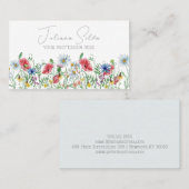 Wasserfarben Elegante Visitenkarte (Vorne/Hinten)