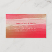 Wasserfarben Eleganter Minimal Subtile Rosa Spritz Visitenkarte (Rückseite)