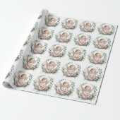 Wasserfarben-Engelsflügel-Taufe Geschenkpapier (Ungerollt)