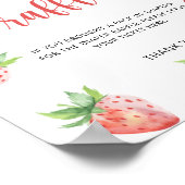 Wasserfarben-Erdbeere - Windelpreisraffination Poster (Ecke)