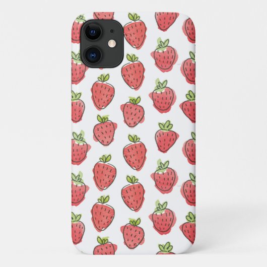 Wasserfarben Erdbeeren Case-Mate iPhone Hülle (Rückseite)