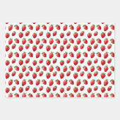 Wasserfarben Erdbeeren Fruchtmuster Geschenkpapier Set (Vorderseite 2)
