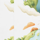 Wasserfarben Erde - Cartoon Erde mit Naturelemente Tapete (Naht)