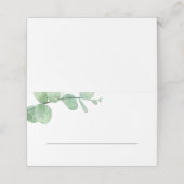 Wasserfarben-Eukalyptus. Hochzeit im Grünen Platzkarte (Außenseite Aufgefaltet)