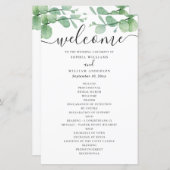 Wasserfarben-Eukalyptus. Hochzeit mit eleganten Sc (Vorne/Hinten)