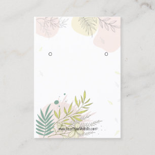 Wasserfarben-Eukalyptus-Kraft-Ohrring-Display-Logo Visitenkarte