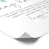 Wasserfarben-Eukalyptus-Ring-Suche-Junggesellinnen Poster (Ecke)