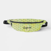 Wasserfarben-Eulenmuster mit initialem Monogramm Bauchtasche (Vorderseite)
