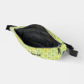 Wasserfarben-Eulenmuster mit initialem Monogramm Bauchtasche (Offen)