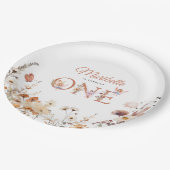 Wasserfarben Fairy Floral Fall Garten Erstgeburt Pappteller (Schrägansicht)