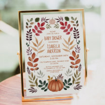 Wasserfarben-Fall-Baby-Dusche