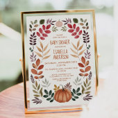 Wasserfarben-Fall-Baby-Dusche Einladung