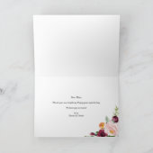 Wasserfarben Fall Blumengarland Muttertag glücklic Karte (Innenseite)