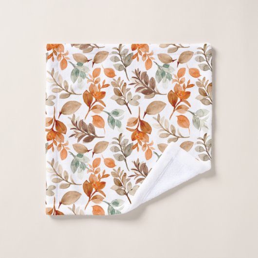 Wasserfarben Fall Foliage Handtuch Set (Waschlappen)