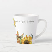 Wasserfarben Fall Sonnenblumen Pumpkin Pie Persona Milchtasse (Rechts)