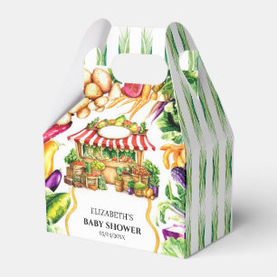 Wasserfarben-Farmer-Markt Baby-Dusche Geschenkschachtel
