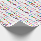 Wasserfarben Federn: Schöne Sammlung Vintag. Geschenkpapier (Ecke)