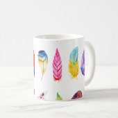 Wasserfarben Federn: Schöne Sammlung Vintag. Kaffeetasse (VorderseiteRechts)