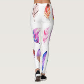 Wasserfarben Federn: Schöne Sammlung Vintag. Leggings (Rückseite)