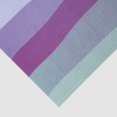 Wasserfarben-Federstreifen| Lila und grün Seidenpapier (Ausschnitt)