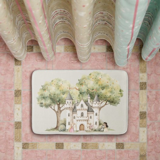Wasserfarben-Fee-Prinzessin Whimsical Badematte