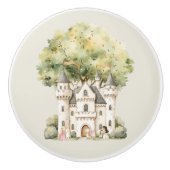 Wasserfarben-Fee-Prinzessin Whimsical Keramikknauf (Vorderseite)