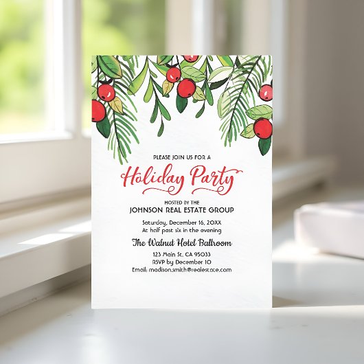 Wasserfarben-Feiertag Einladung