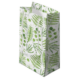 Wasserfarben-Fernen und Eukalyptus-Muster Kleine Geschenktüte
