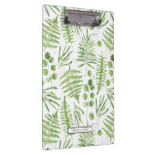 Wasserfarben-Fernen und Eukalyptus-Muster Klemmbrett (Rechts)