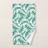 Wasserfarben Ferns Muster Badhandtuch Set (Handtuch)
