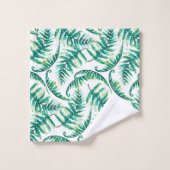Wasserfarben Ferns Muster Badhandtuch Set (Waschlappen)