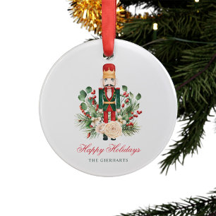 Wasserfarben-Festlicher Nussknacker Frohe Feiertag Ornament