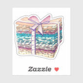 Wasserfarben-Fettquartier Aufkleber (Blatt)