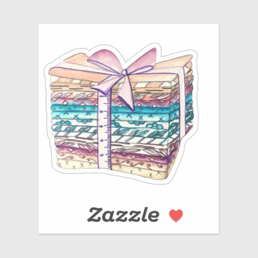 Wasserfarben-Fettquartier Aufkleber (Blatt)