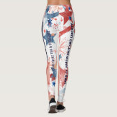 Wasserfarben-Feuerwerk 4. Juli Leggings (Rückseite)