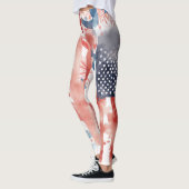 Wasserfarben-Feuerwerk 4. Juli Leggings (Links)