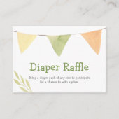 Wasserfarben-Flag-Banner Kinderdusche-Windeln-Raff Begleitkarte (Vorderseite)