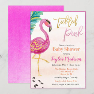 Wasserfarben-Flamingo-Baby-Shower-Einladung Einladung