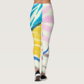 Wasserfarben-Flickwerk: schmutziger Malstil. Leggings (Rückseite)