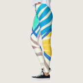 Wasserfarben-Flickwerk: schmutziger Malstil. Leggings (Links)