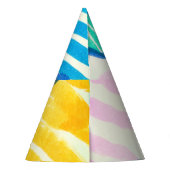 Wasserfarben-Flickwerk: schmutziger Malstil. Partyhütchen (Rückseite)