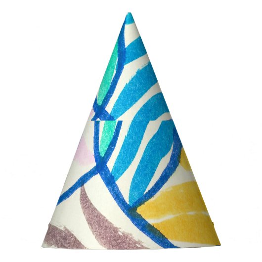 Wasserfarben-Flickwerk: schmutziger Malstil. Partyhütchen (Vorderseite)