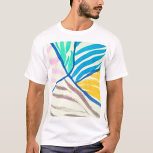 Wasserfarben-Flickwerk: schmutziger Malstil. T-Shirt