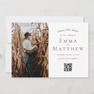 Wasserfarben-Fliesenmuster - QR & Foto Save The Date